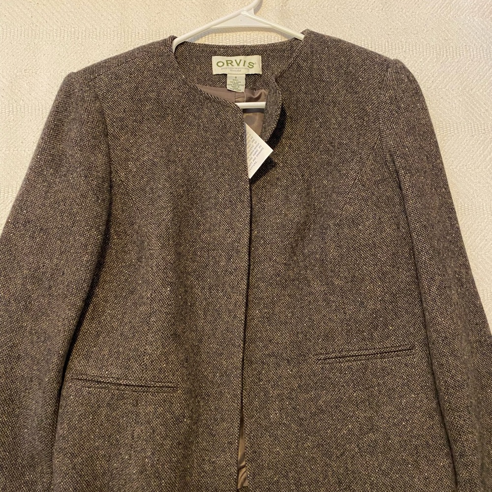 Orvis Women's Brown Tweed Jacket